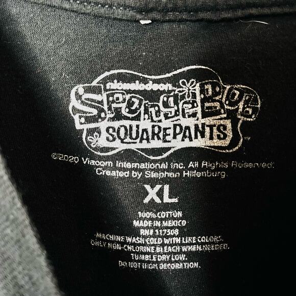 Sponge Bob Square Pants Nickelodeon T-Shirt Black XL - Picture 3 of 4